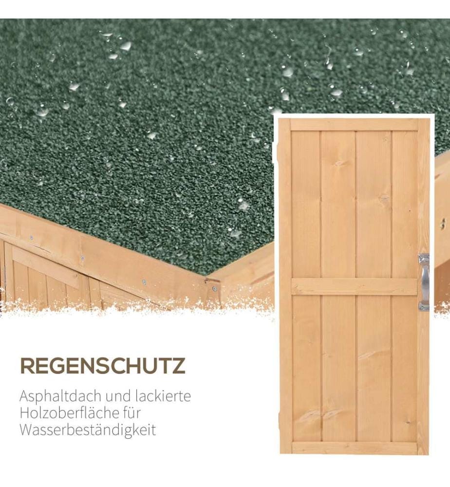 Gartenschrank Doppeltür Tannenholz Natur 74x43x88 cm
