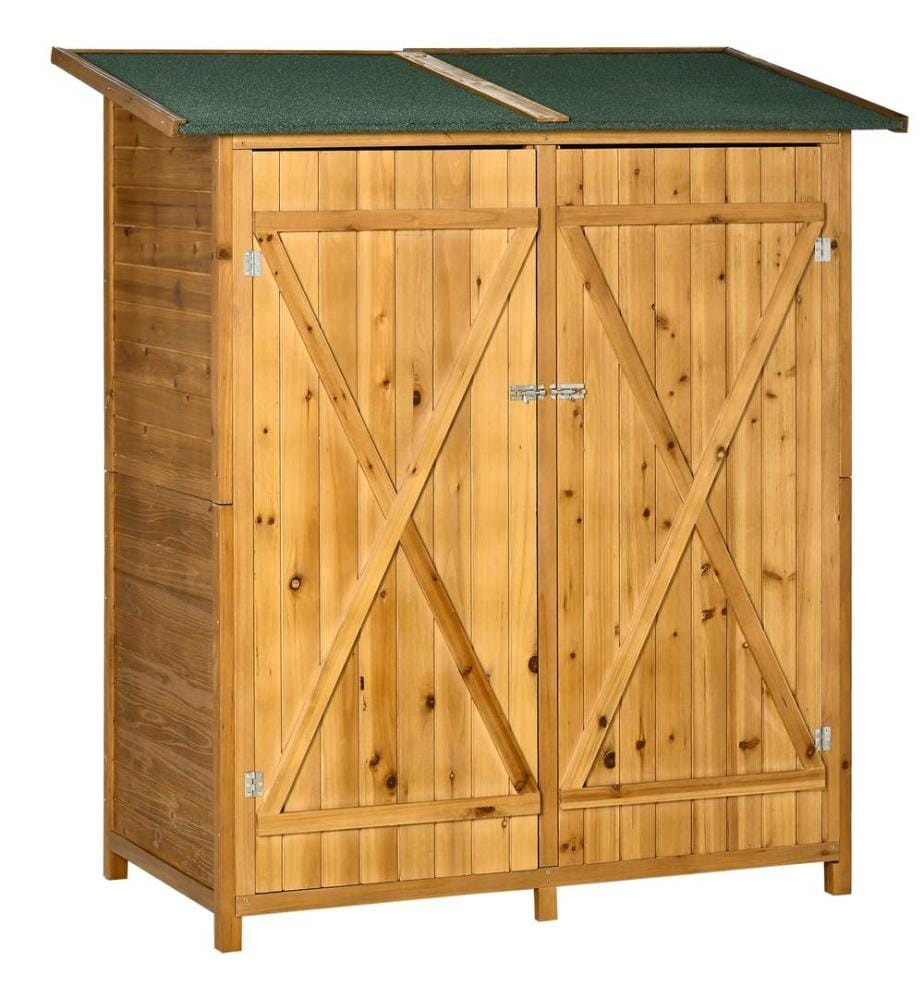 Gartenschrank Geräteschuppen mit 2 Türen 140x75x157 cm