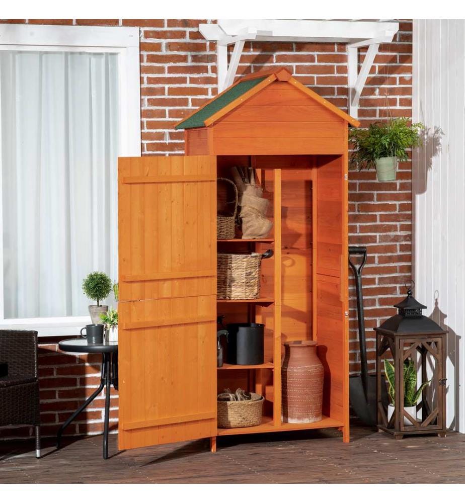 Gartenschrank 84x52x188 cm Holz-Geräteschuppen