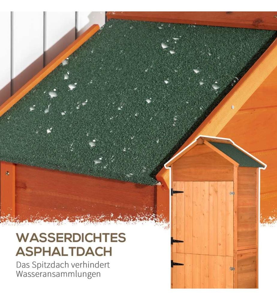Gartenschrank 84x52x188 cm Holz-Geräteschuppen