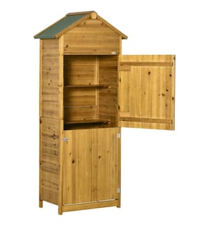 Gerätehaus aus Naturholz 79x49x191.5 cm Gartenschrank