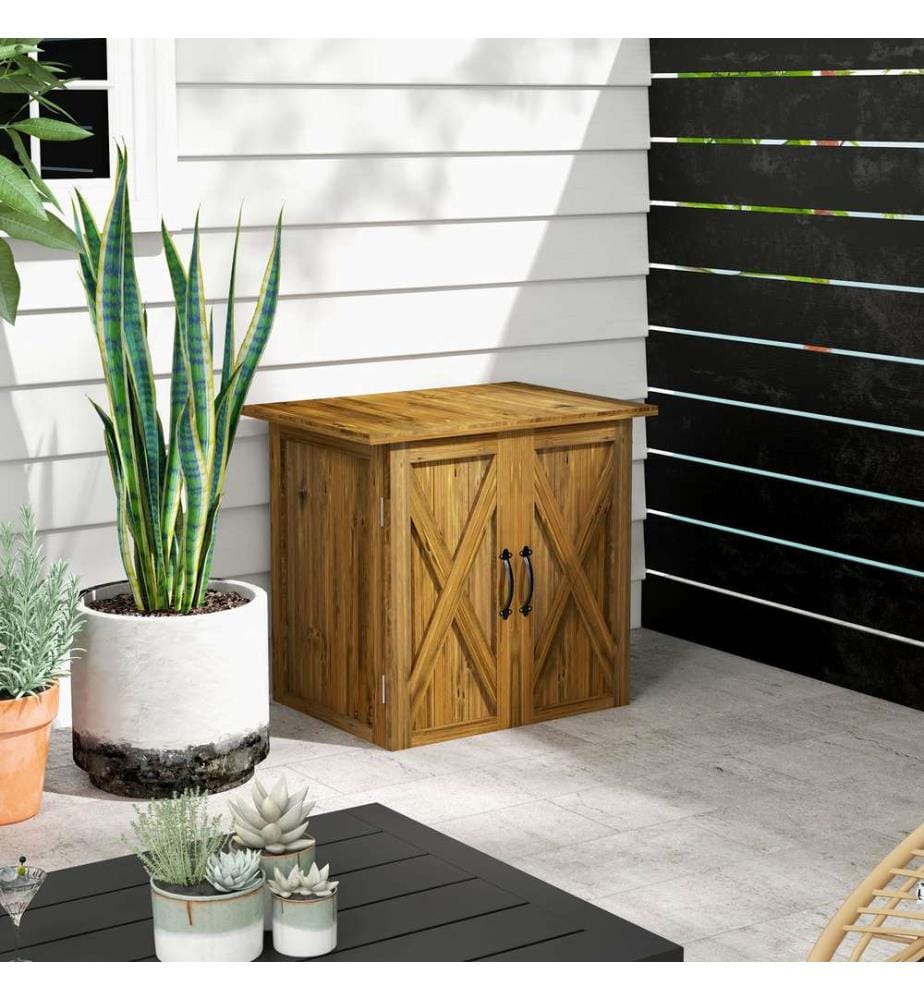 Armoire de jardin en bois pour outils, 77 x 55 x 72 cm, abri de jardin