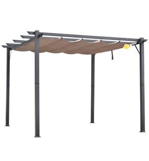 Pergola Pavillon mit Schiebedach Alu 3x3x2.2m