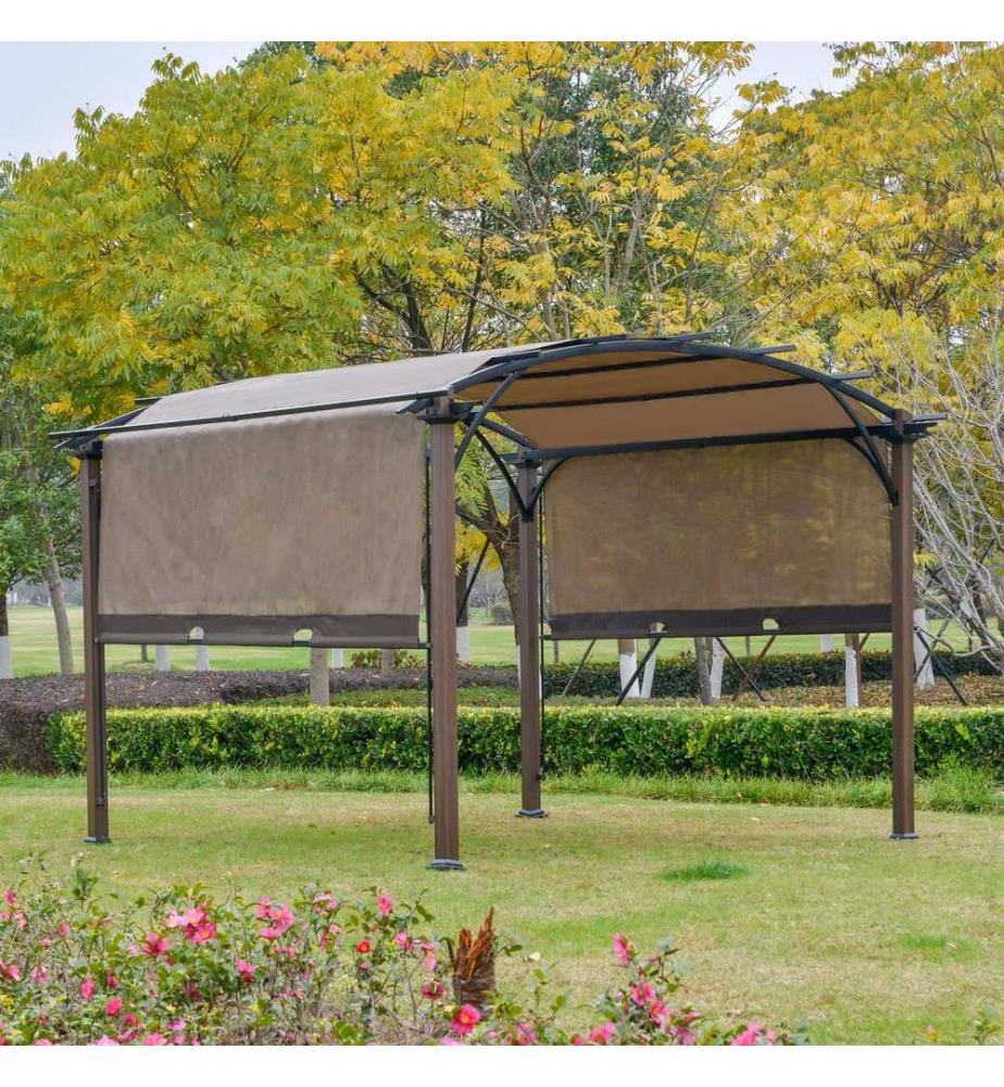 Pavillon Pergola 3.4x3.4x2.5m mit verstellbarem Stoffdach