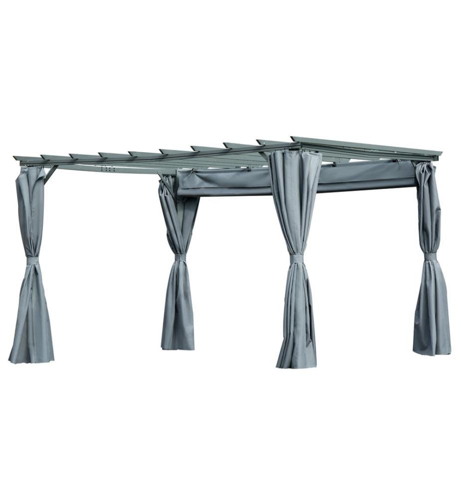 Pergola Pavillon 3.6x3x2.27m mit verstellbarem Stoffdach