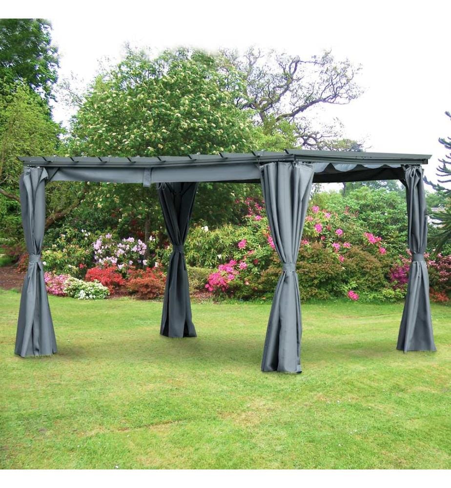Pergola Pavillon 3.6x3x2.27m mit verstellbarem Stoffdach