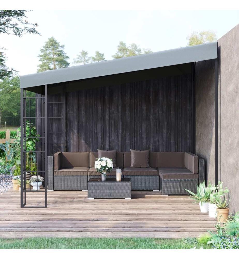 Pergola 4x3m Gartenpavillon Überdachung Zelt Metall