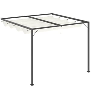 Pergola Pavillon Anbau 3x3m Cremeweiss