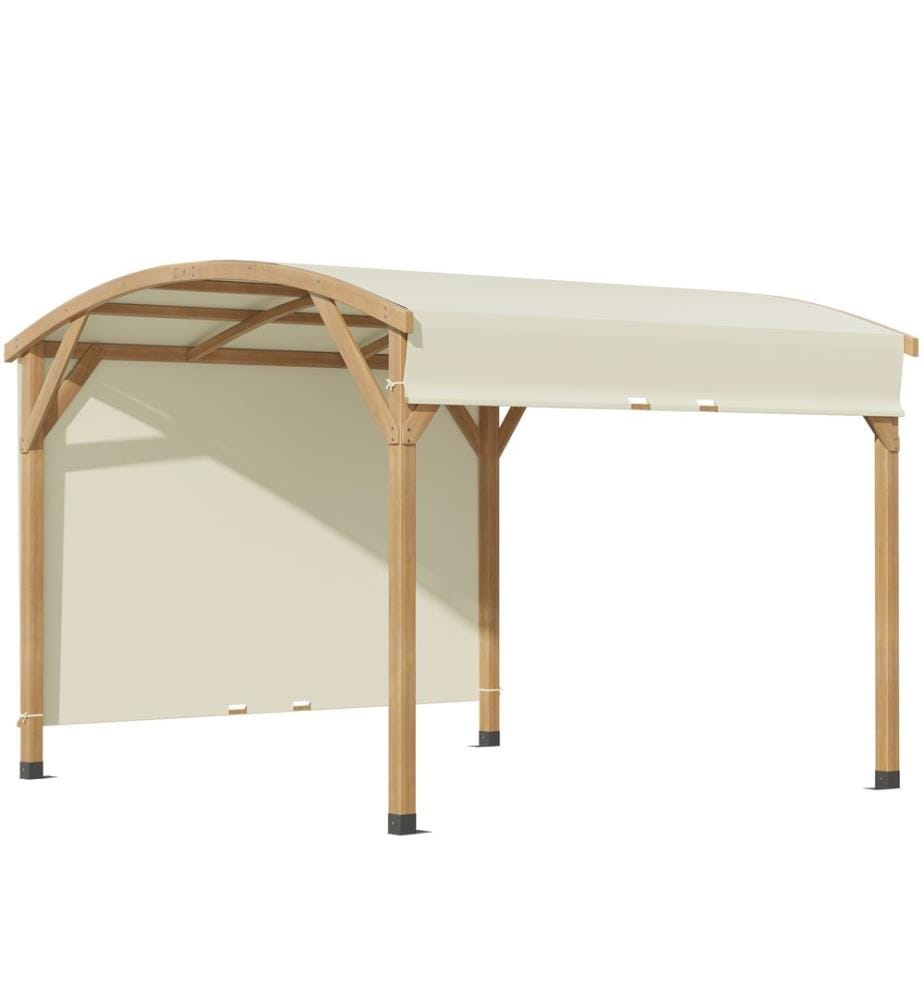 Pergola 3.2x3m Gartenpavillon Massivholz Creme