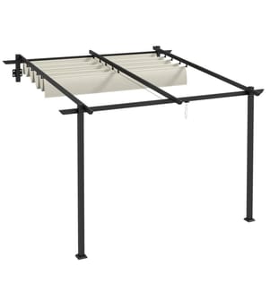 Pavillon 2.9x2.9m Pergola Anbau Creme