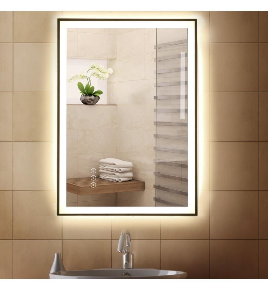 Badezi mmerspiegel LED-Spiegel 70x50x3 cm
