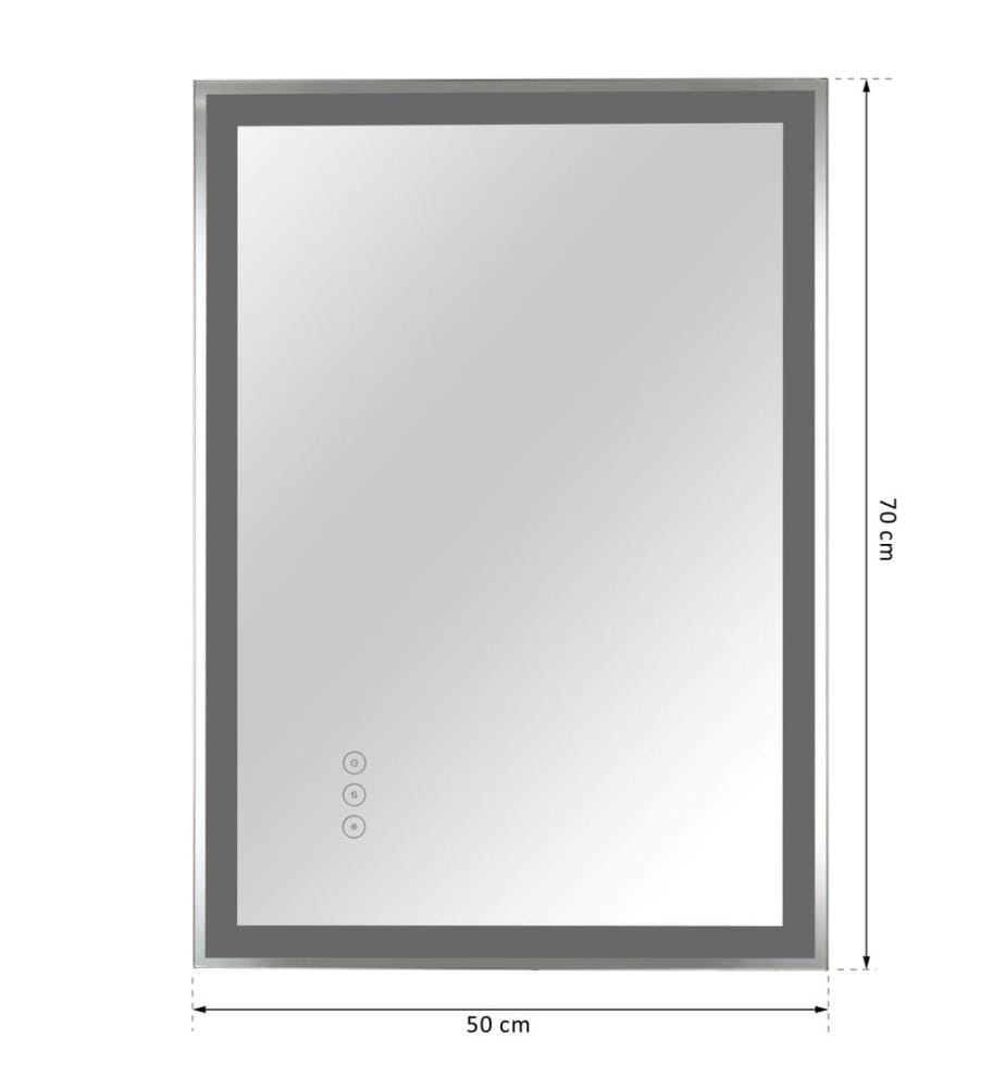 Badezi mmerspiegel LED-Spiegel 70x50x3 cm