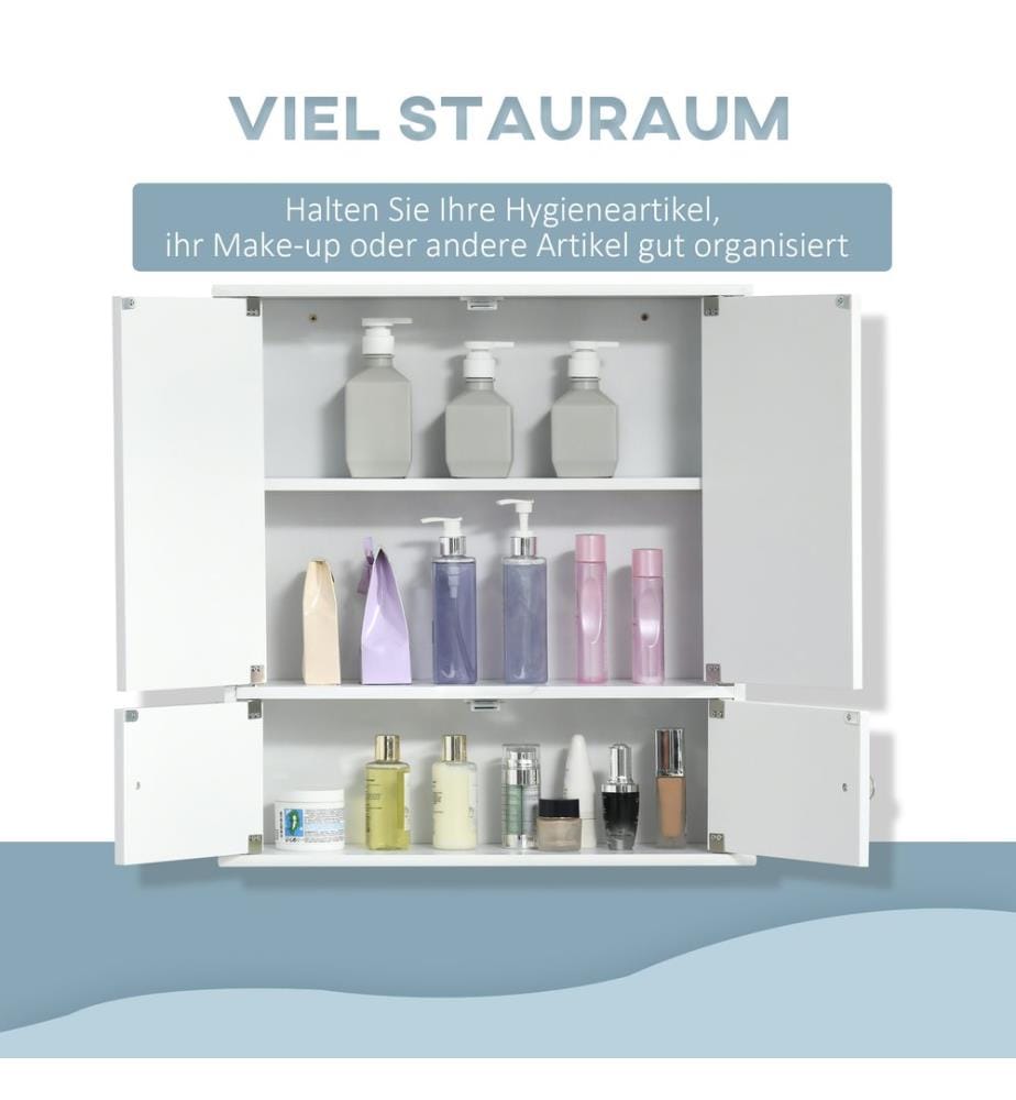 Spiegelschrank Badezi mmerschrank Weiss 55x175x60 cm