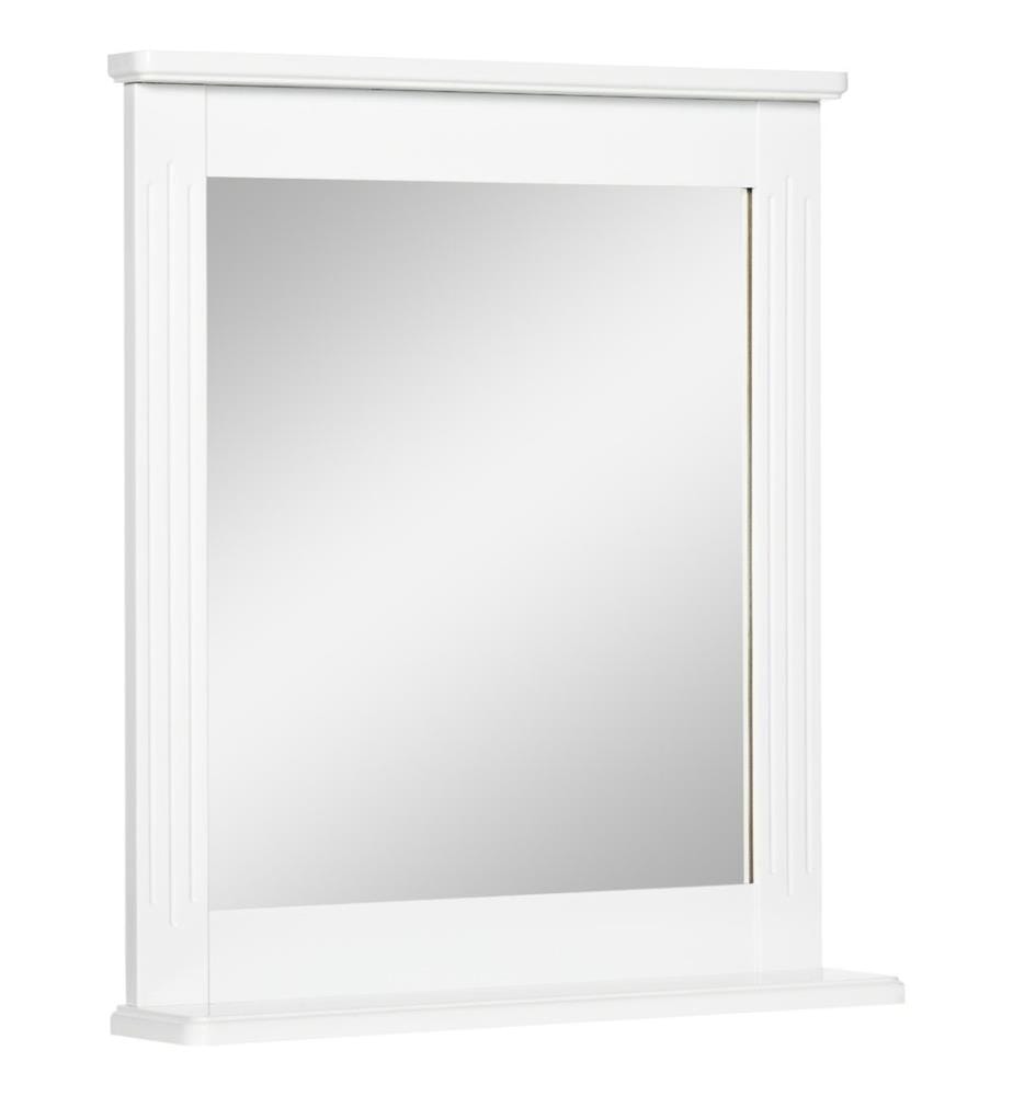 Miroir avec tablette, miroir de salle de bain, miroir mural, 55 x 12 x 64 cm