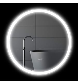 Badezi mmerspiegel Badspiegel mit LED-Beleuchtung Ø80 cm
