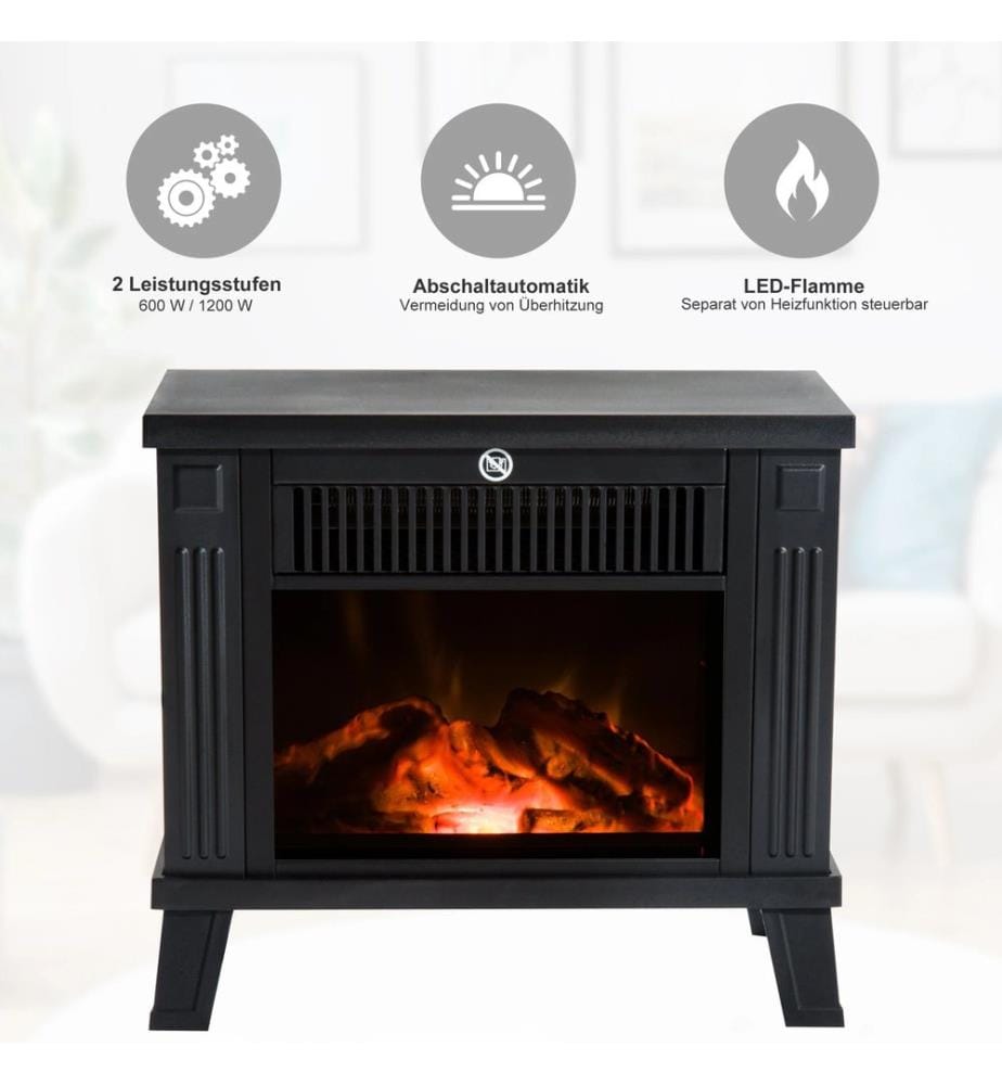 Cheminée électrique, cheminée à induction, chauffage électrique 1200 W