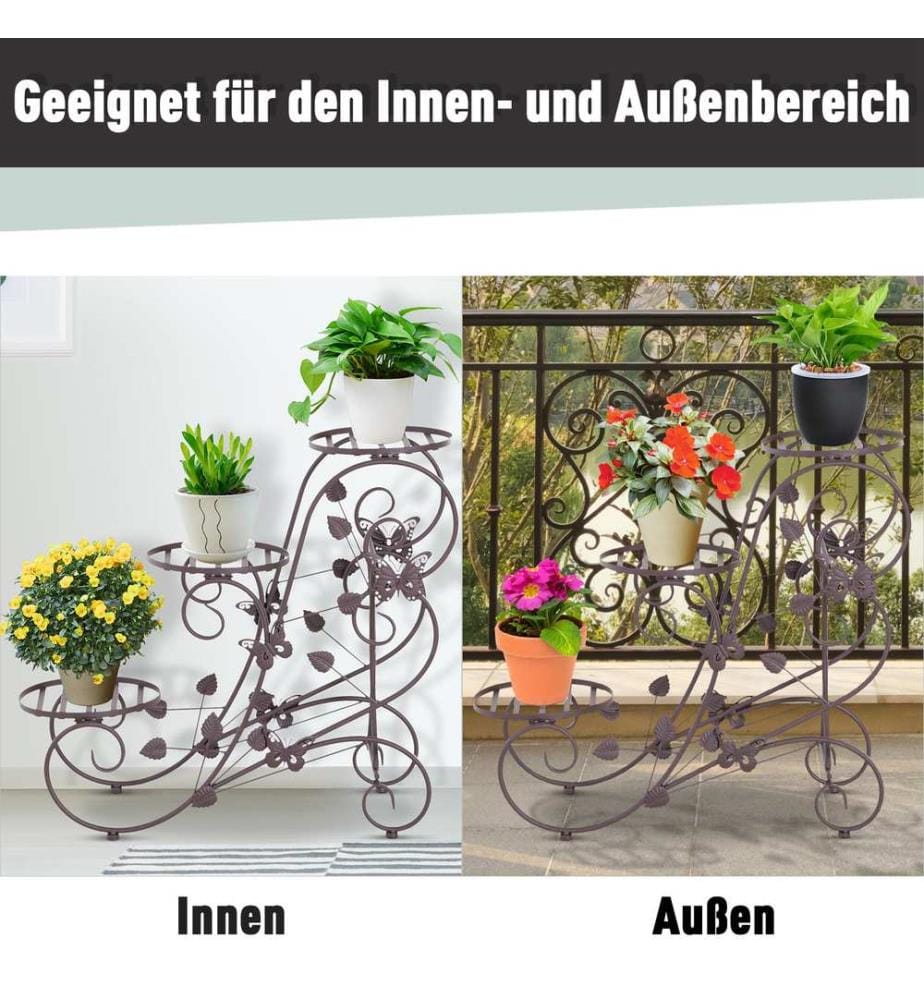 Plant Stairs, Flower Stairs, 3-Tier Plant Shelf - Metal