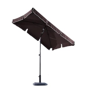 Sonnenschirm rechteckig L200 x B125 neigbar - braun