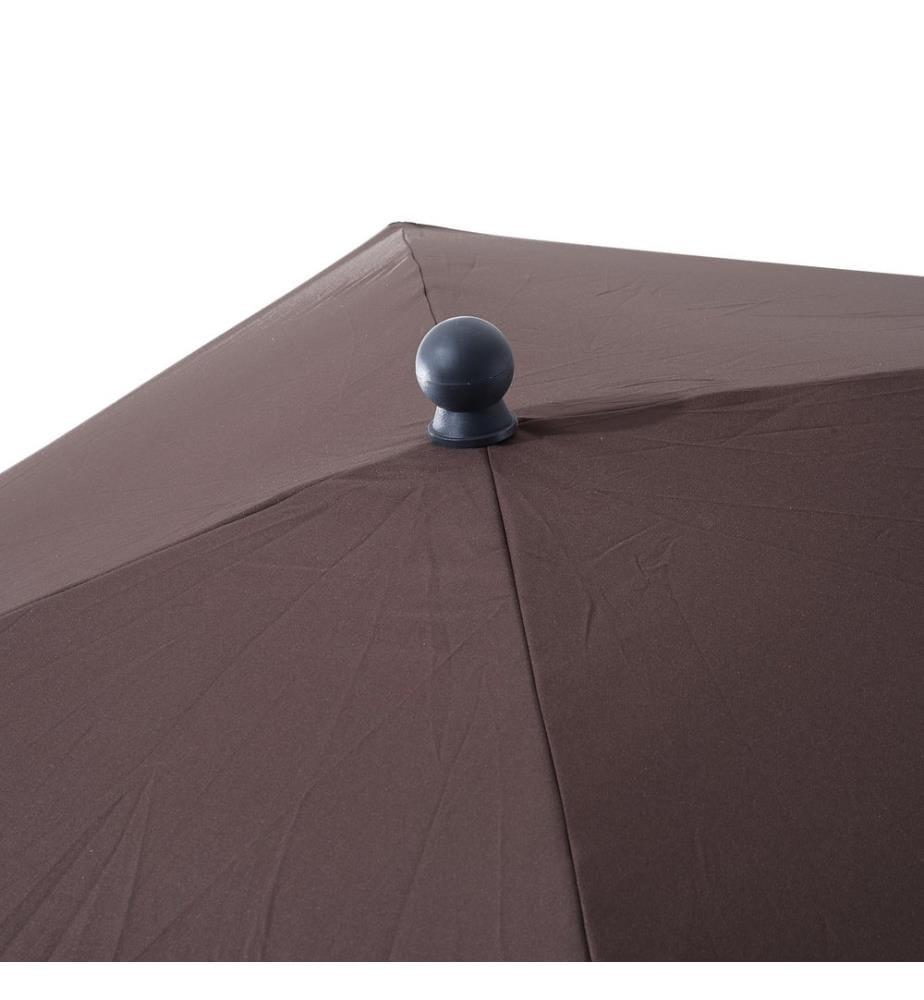 Parasol rectangulaire L200 x l125, inclinable - marron
