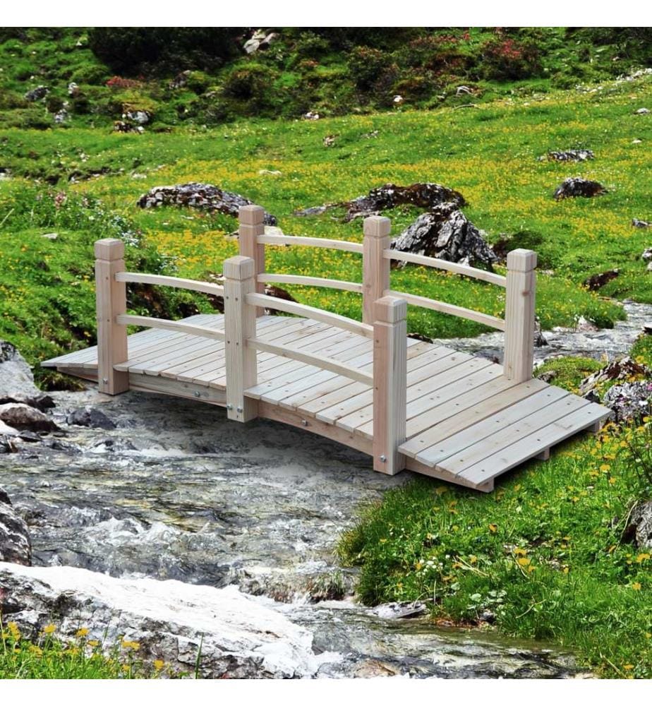 Pont pour bassin, pont de jardin, pont en bois, 152 x 67 cm