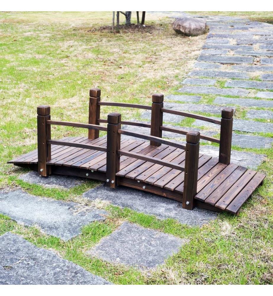 Pont pour bassin, pont de jardin, pont en bois, 152 x 67 cm
