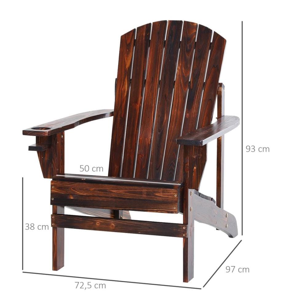 Gartenstuhl Adirondack Massivholz gefla mmt