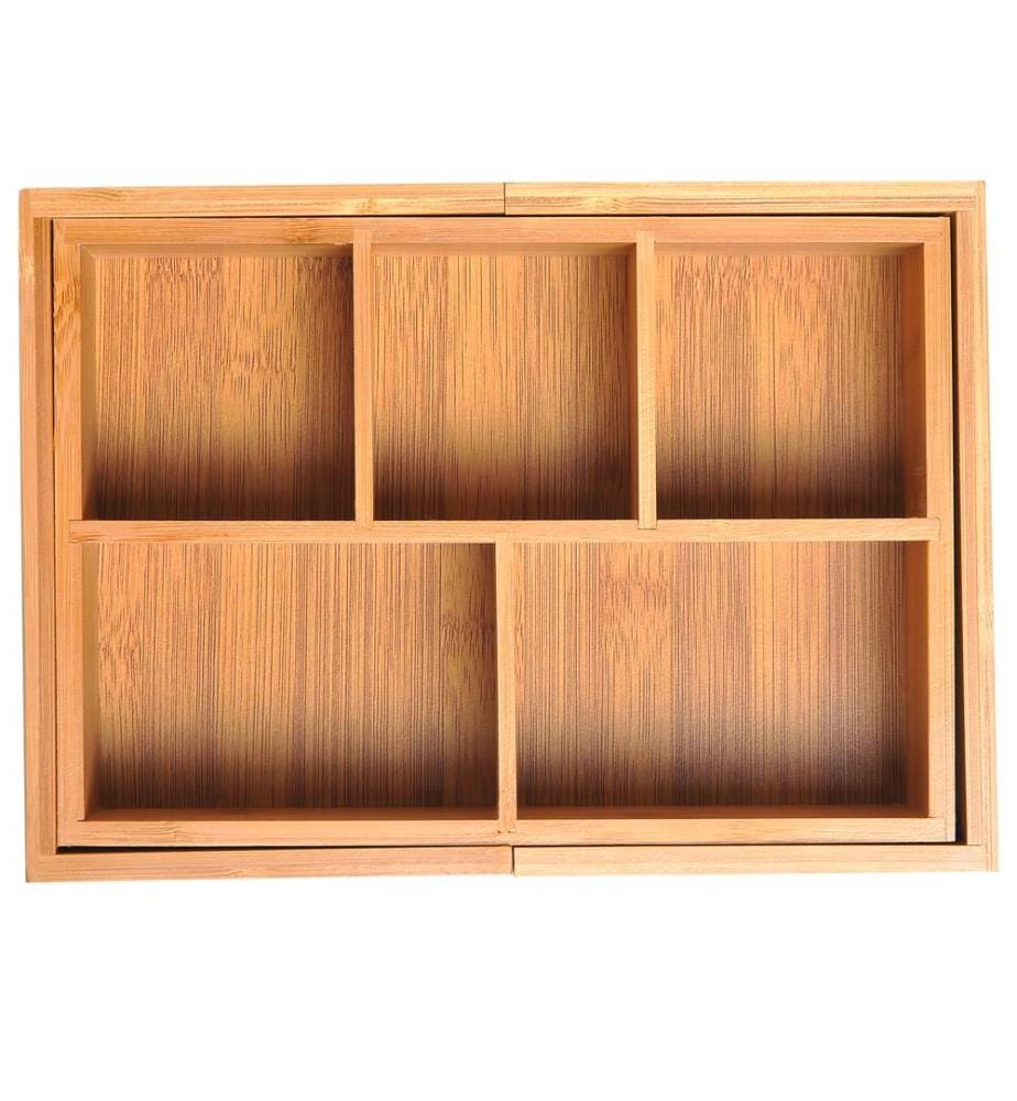 Schubladenorganizer Schubladeneinsatz Bambus L24,6 x B17,6 x H7 cm