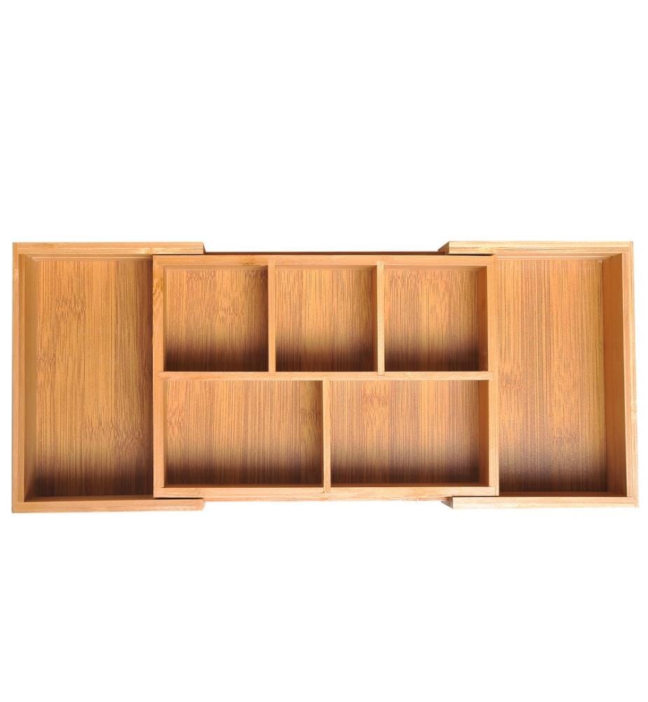 Schubladenorganizer Schubladeneinsatz Bambus L24,6 x B17,6 x H7 cm