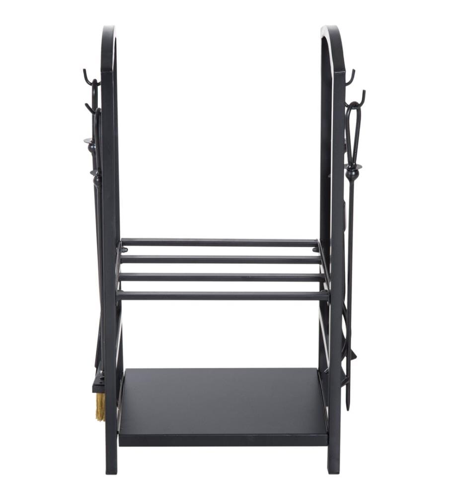 Étagère à bois avec accessoire de cheminée H : 74 cm Étagère à bois