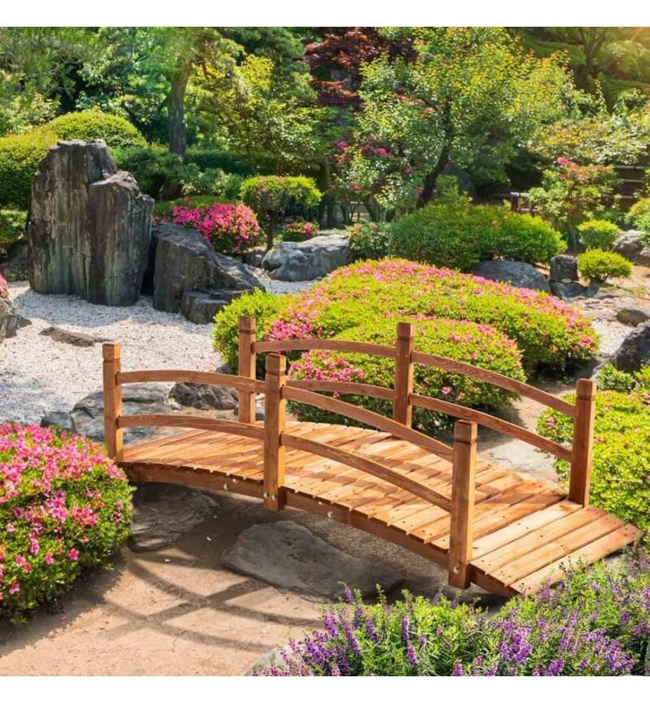 Pont pour bassin, pont de jardin, pont en bois 185 cm x 72 cm x 58 cm