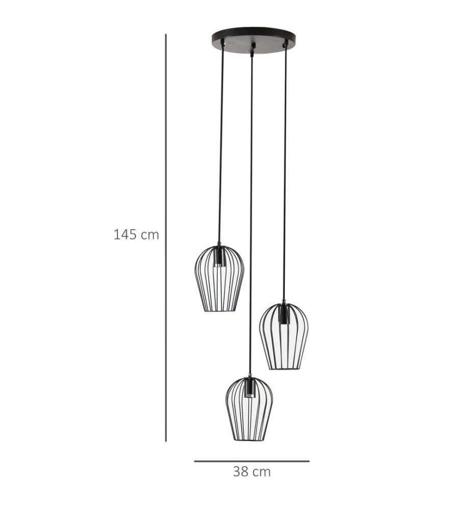 Suspension en métal Ø 38 x 145 cm (H)