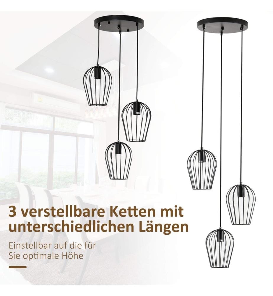 Suspension en métal Ø 38 x 145 cm (H)