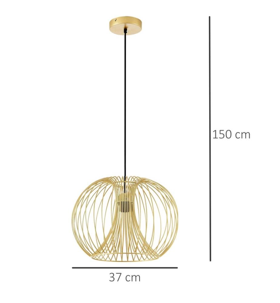 Suspension dorée moderne E27 40 W