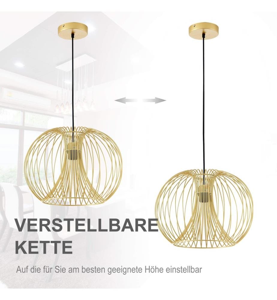 Suspension dorée moderne E27 40 W