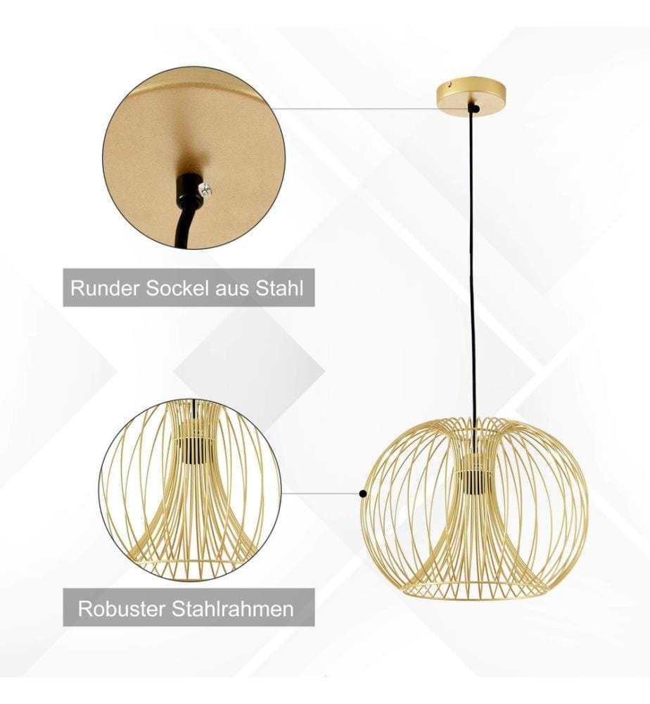 Suspension dorée moderne E27 40 W