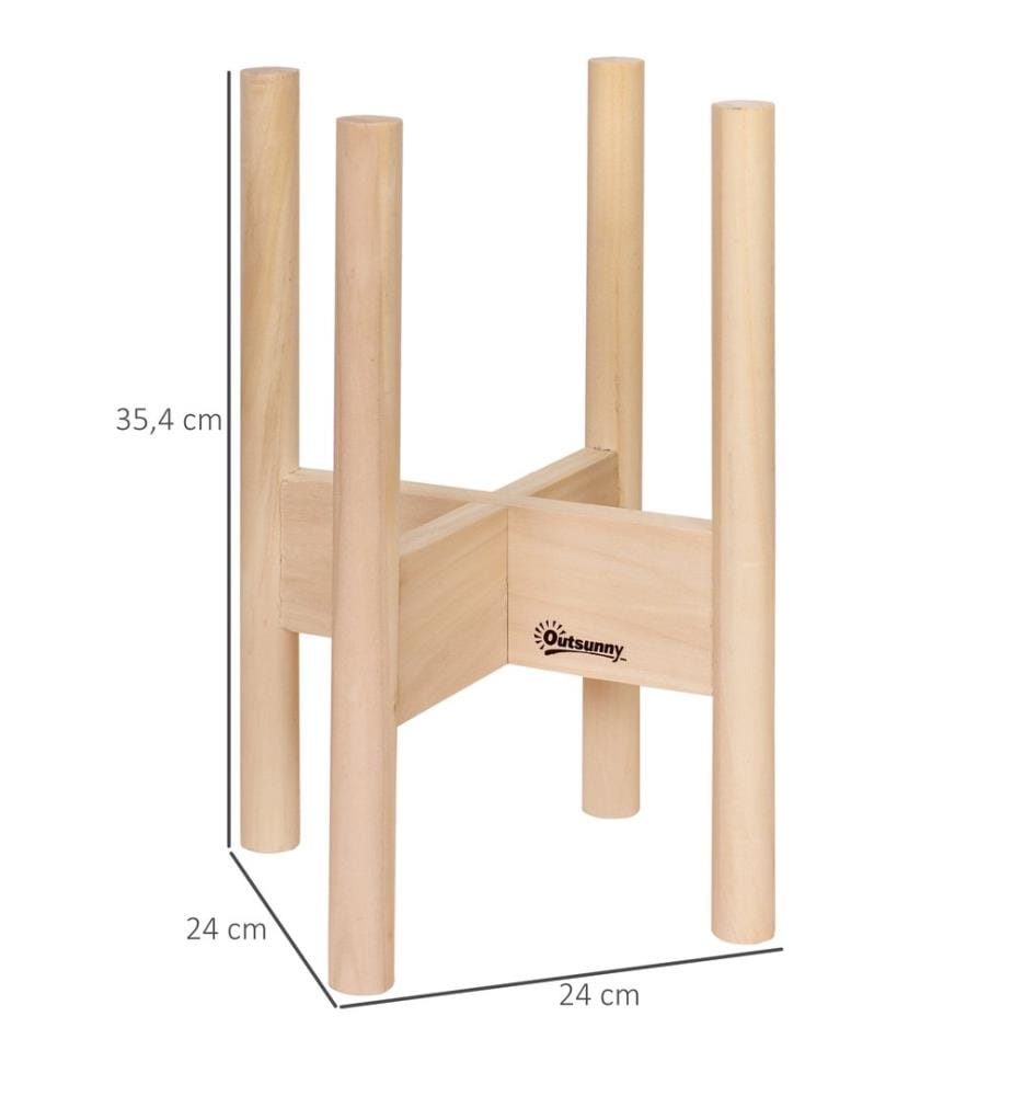 Lot de 2 supports à fleurs en bois