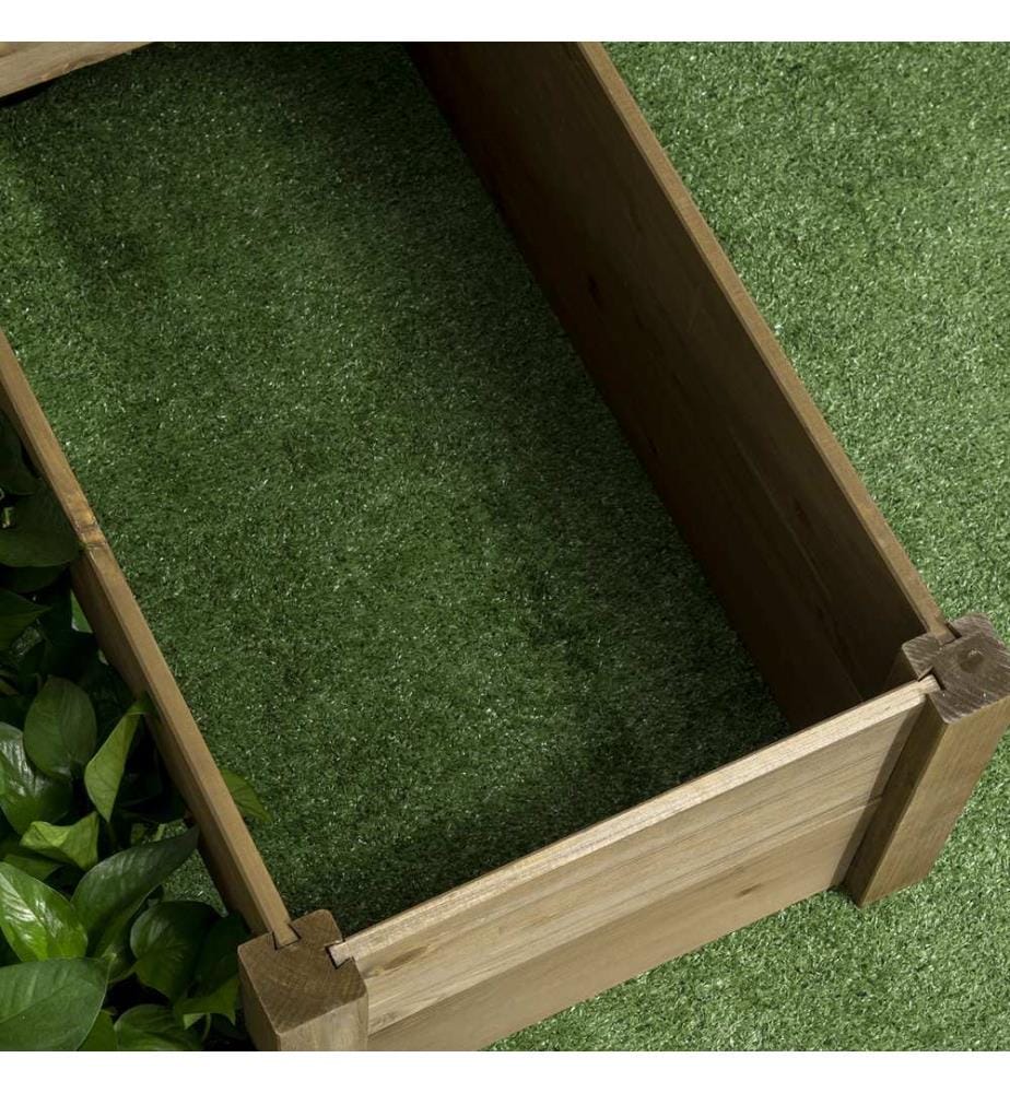 Jardin surélevé pour herbes aromatiques, 4 compartiments sur 3 niveaux, 122 x 122 x 51 cm
