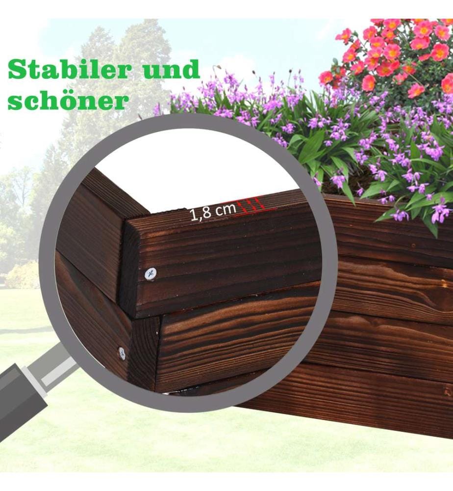Hochbeet Pflanzkasten Kräuterbeet Massivholz 60x60x23 cm