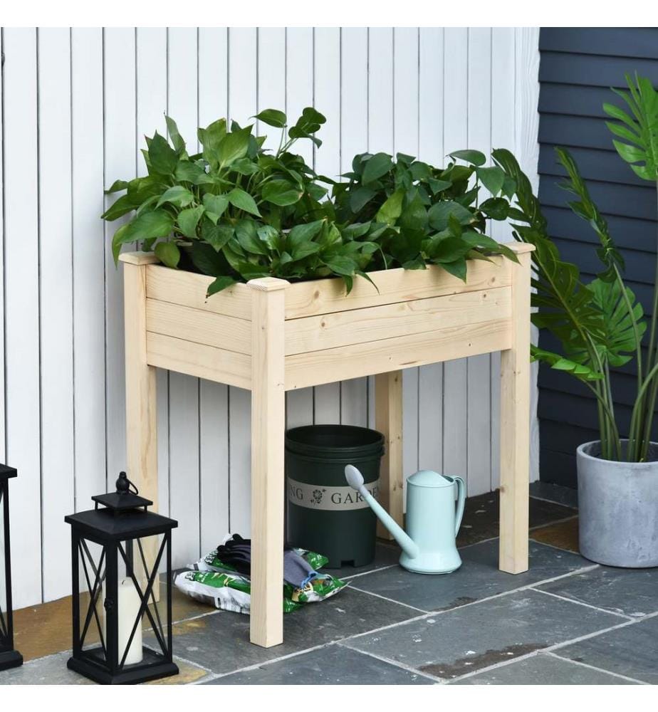 Jardinière surélevée pour herbes aromatiques avec toile non tissée, 86 x 46 x 76 cm