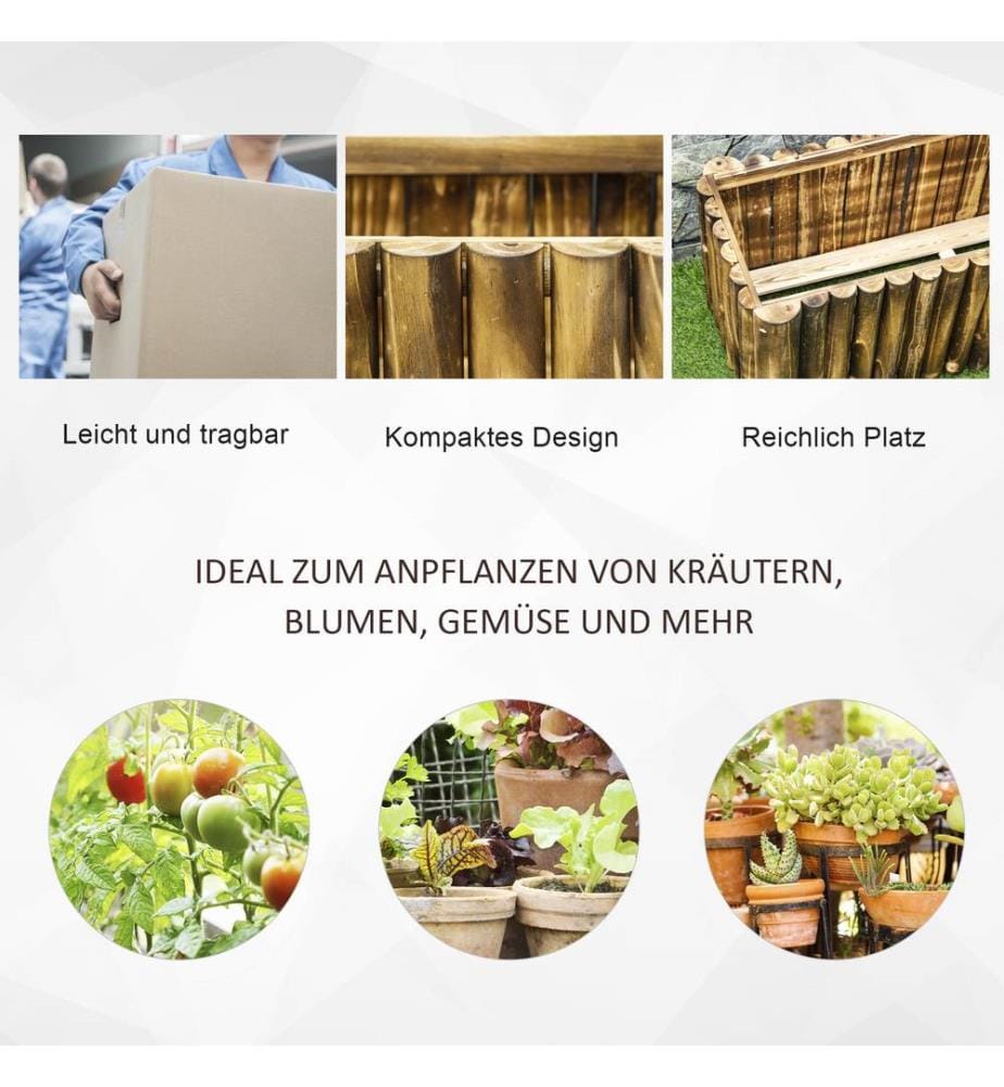 Hochbeet Pflanzkasten Tannenholz 100x40x40 cm