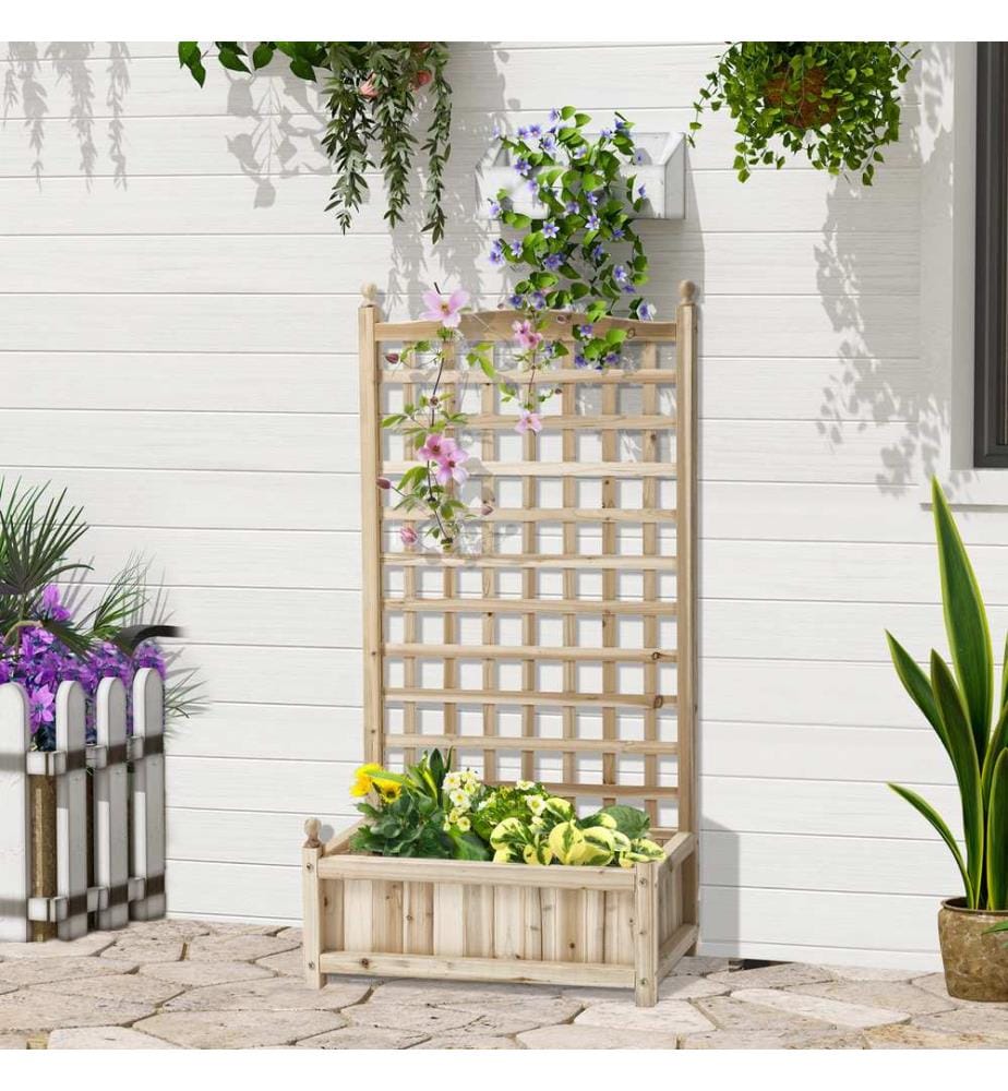 Arceau pour rosiers avec jardinière et cloison