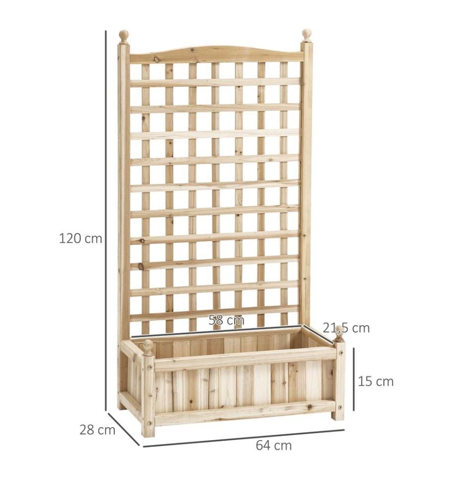 Arceau pour rosiers avec jardinière et cloison
