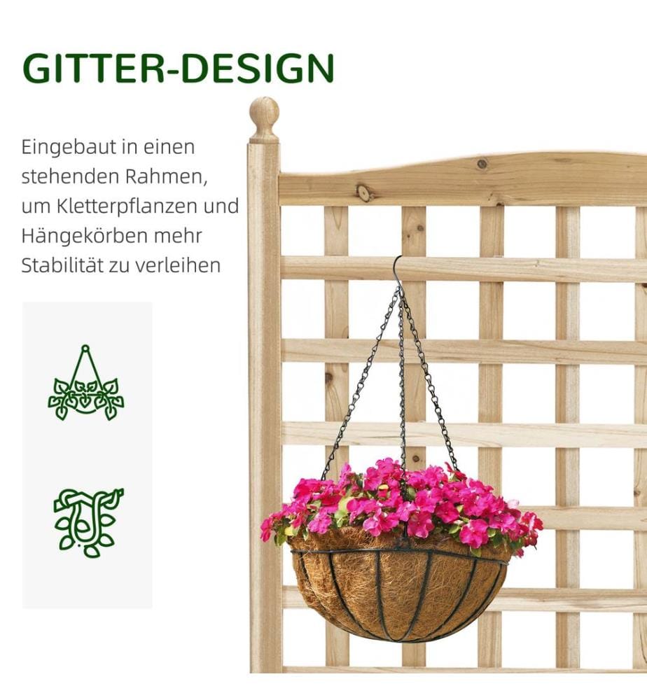 Arceau pour rosiers avec jardinière et cloison