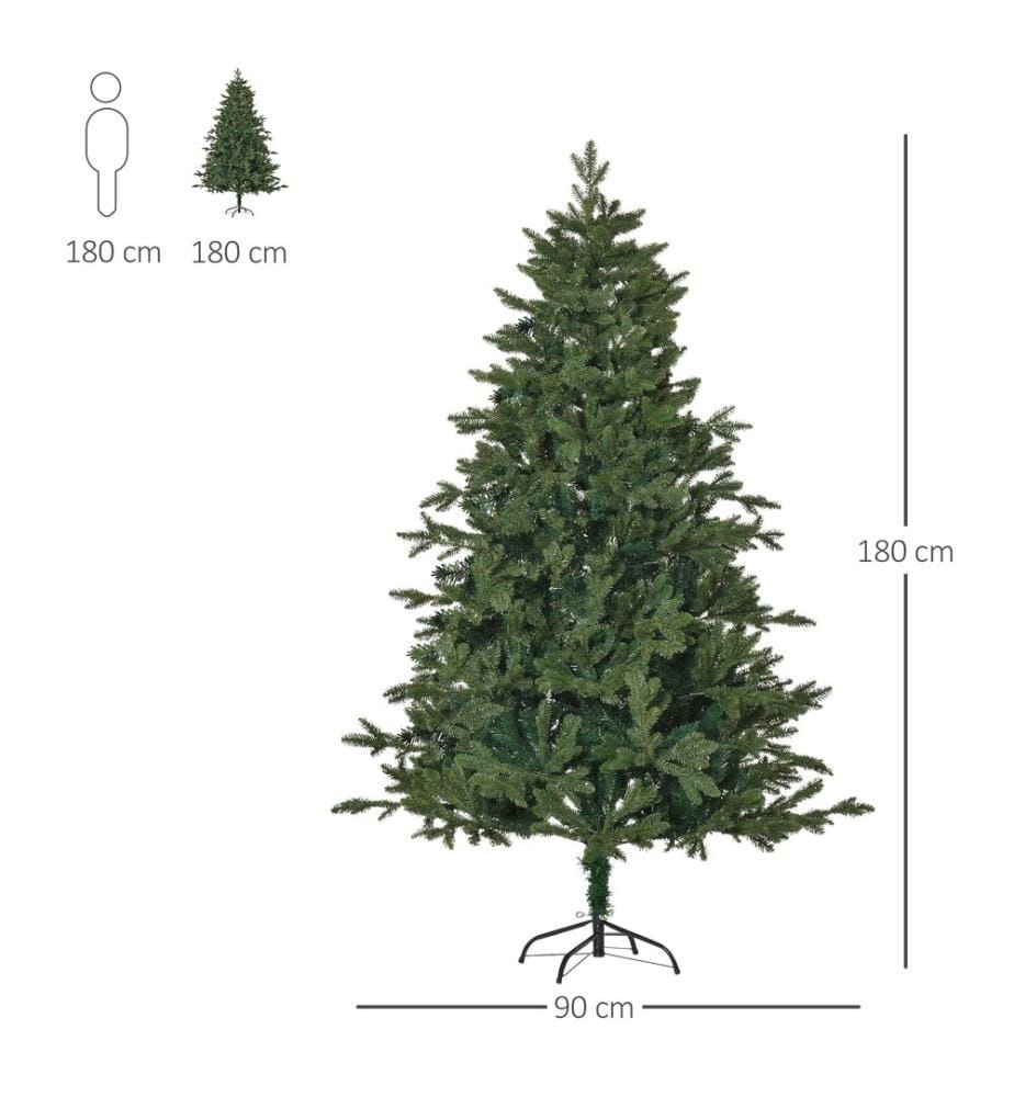 Sapin de Noël 180 cm, Ø 90 x 180 cm