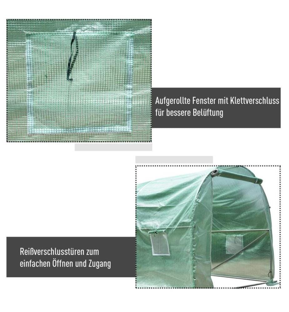 Serre en plastique, tunnel en plastique 300 x 200 x 190 cm