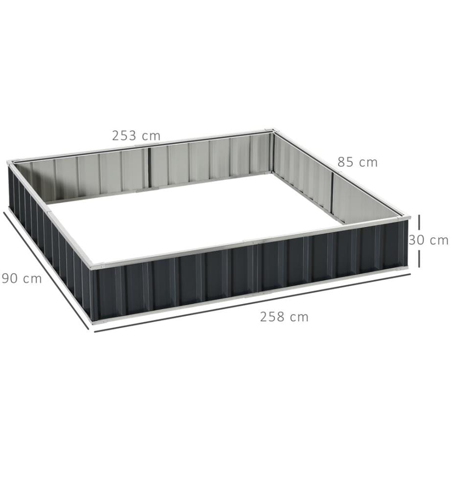 Hochbeet Stahl 258x90x30 cm