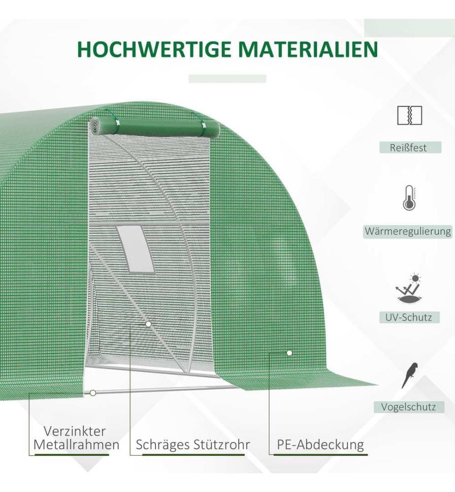 Serre tunnel 3 x 3 x 2 m pour tomates