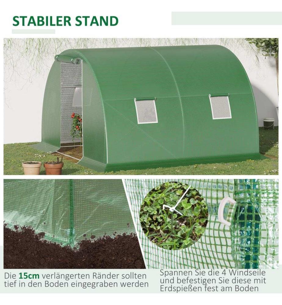 Serre tunnel 3 x 3 x 2 m pour tomates