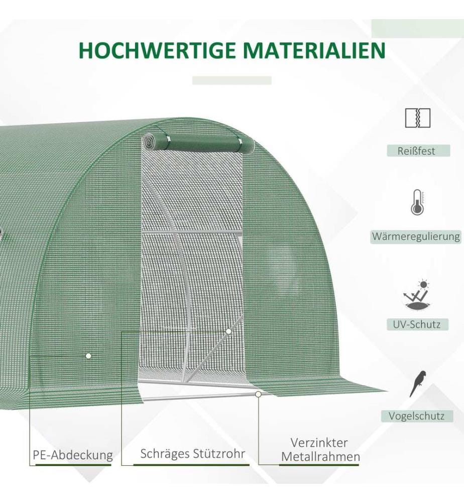 Serre tunnel 4,5 x 3 x 2 m pour tomates