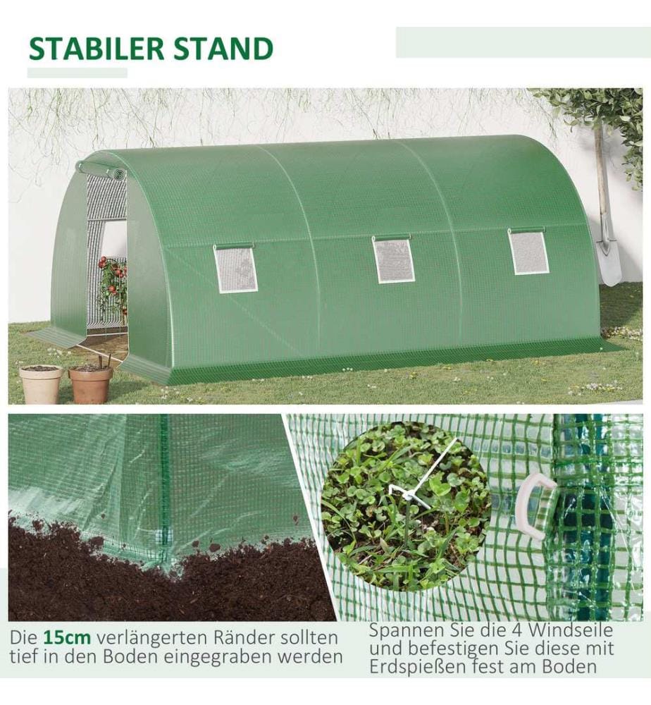 Serre tunnel 4,5 x 3 x 2 m pour tomates